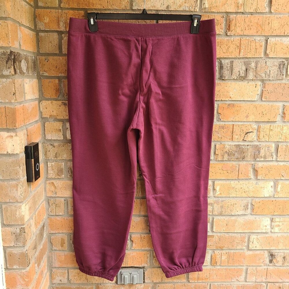Athletic Works Women's Fleece Cinch Pants Purple Eggplant Size XXL 20 - Picture 4 of 12